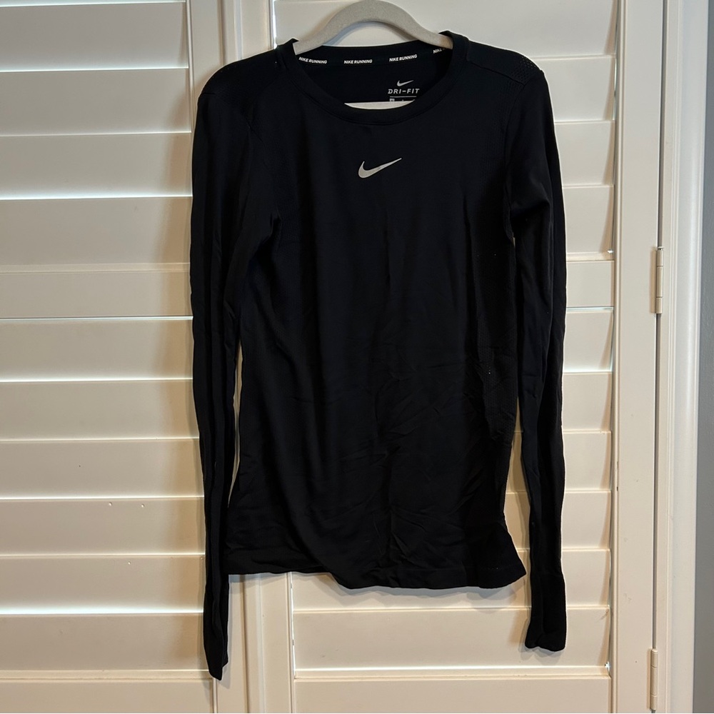Nike DriFit Crewneck Knit Top Black Size Small